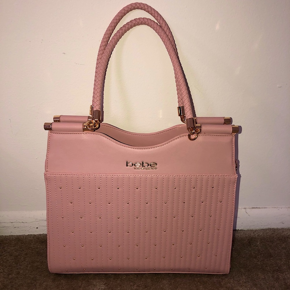 BEBE  Large Gold Studded Pink Purse 🌸 SALE 🌸
